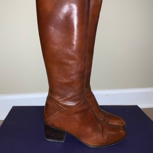 Chestnut Standard Saddle Old West Calf Boots